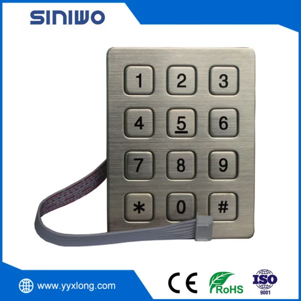 3x4 Numeric Industrial Keypad - xlong