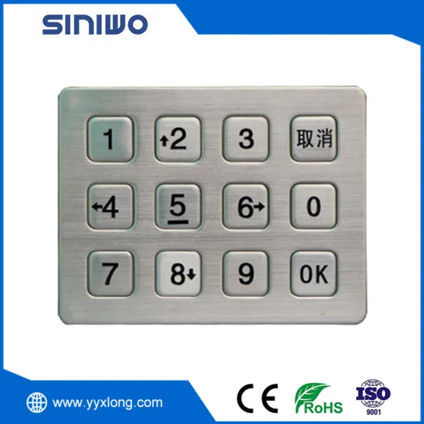 3x4 Numeric Industrial Keypad - xlong