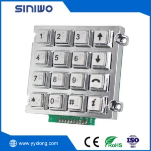 Zinc Alloy Industrial Keypad